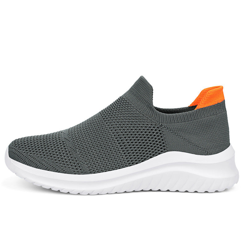 New Couple Flying Woven Socks Mouth Mesh Casual Sneakers For Women