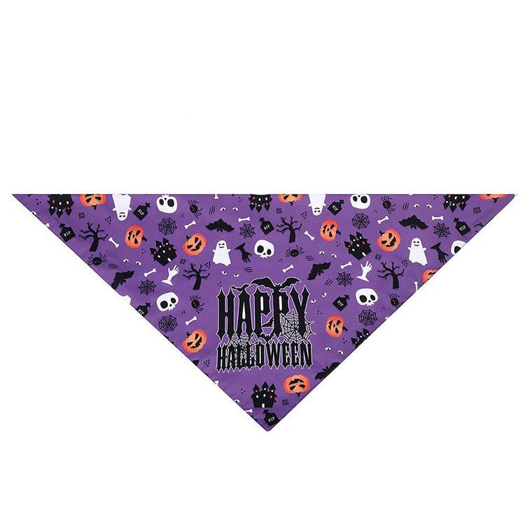 Lenço Triangular de Halloween para Animais de Estimação