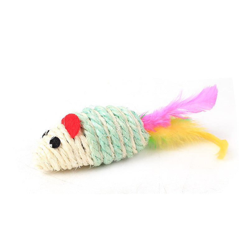 Rato de Brinquedo em Sisal Resistente ao Desgaste para Gatos