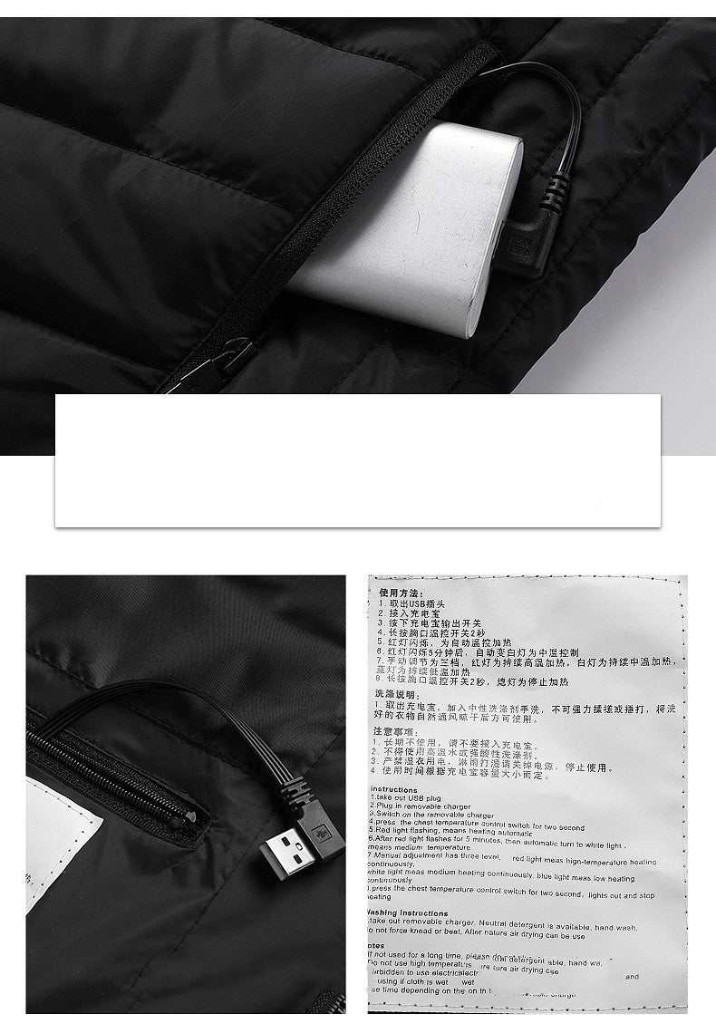USB-beheizbare Steppjacke