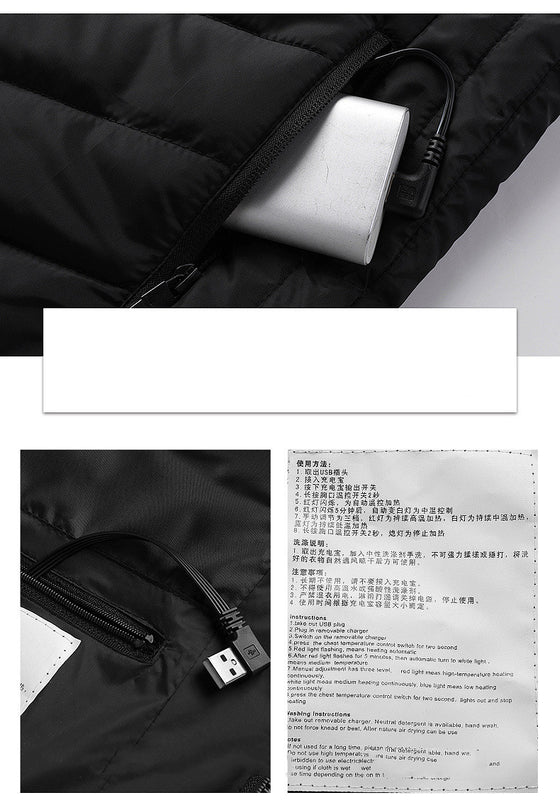 USB-beheizbare Steppjacke