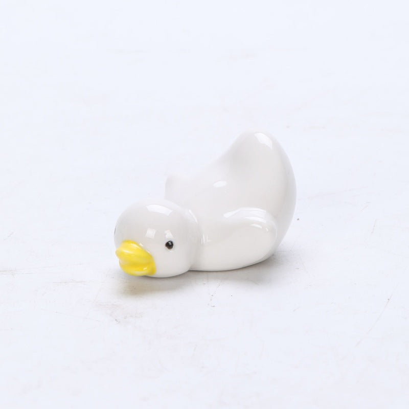 Ceramic Duckling Chopsticks Rack Hotel Ornaments