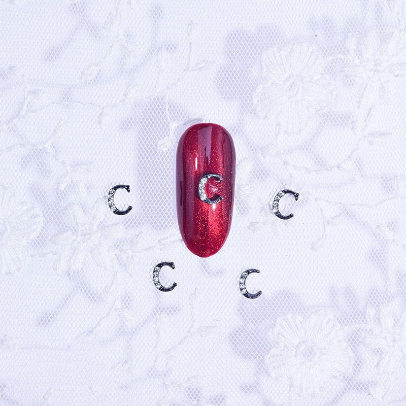 26 Letter Alloy Nail Ornament Nail Crystal