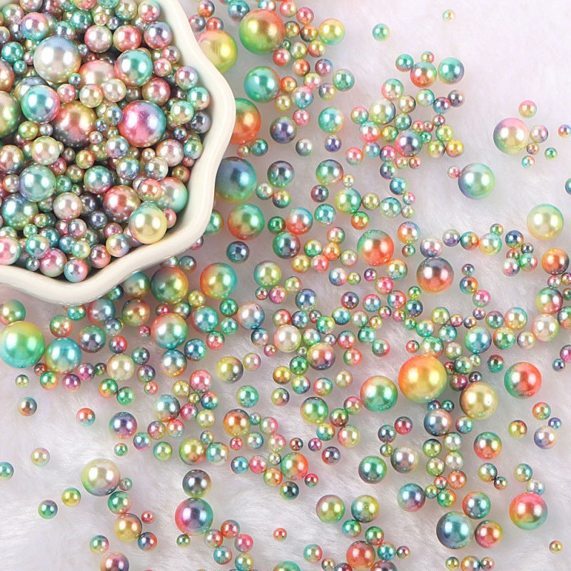 Mixed Size Non-hole Color Plastic Beads DIY Ornament Accessories