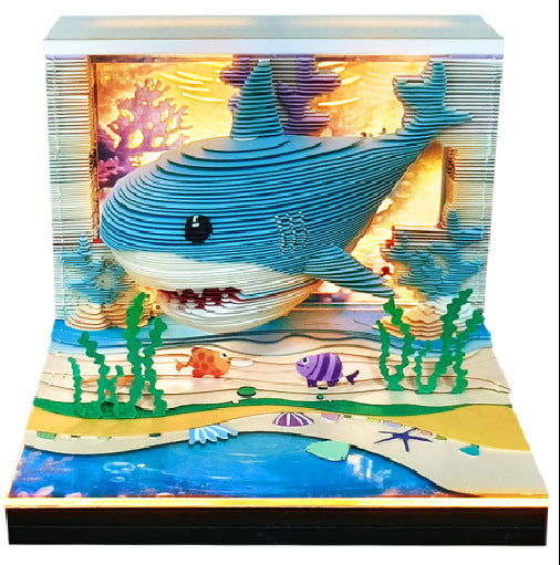 3D Sticky Note Paper Carving Creative Annual Meeting Tear-off Desktop Notepad Ornament