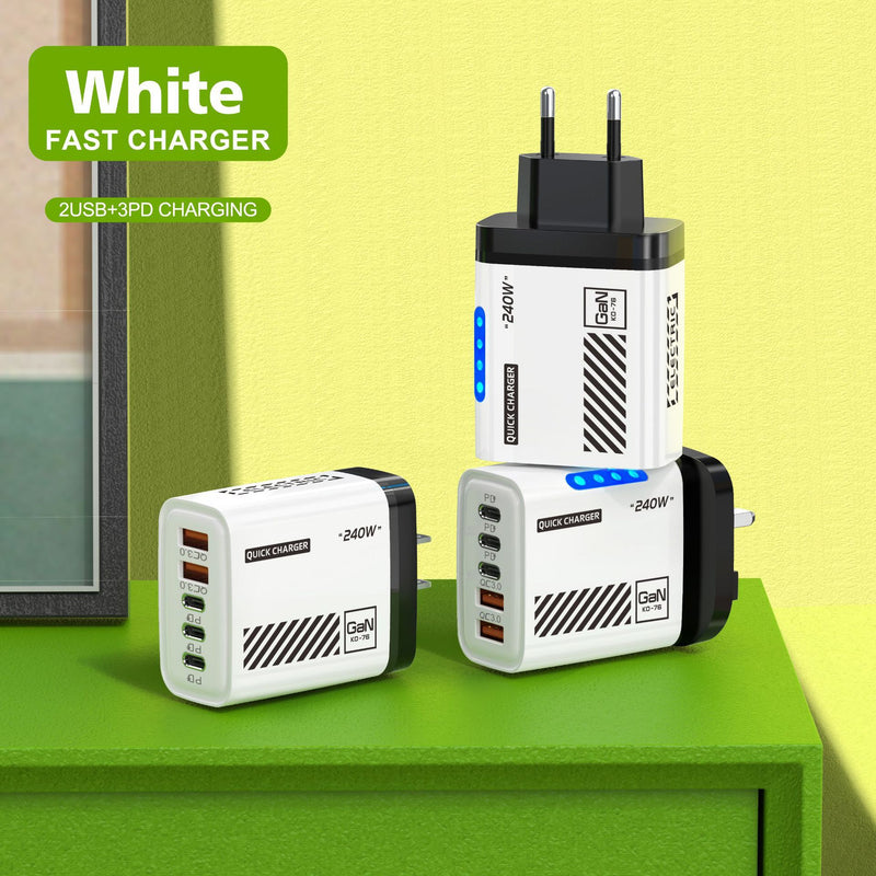 USB3PD Multi-port Charger Compatible With 240W