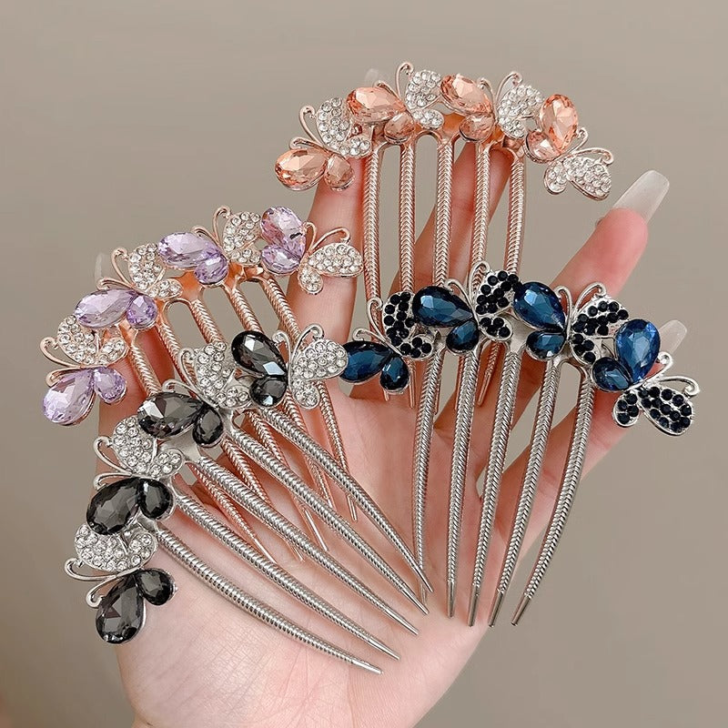 Schmetterlings-Steckkamm mit Strass für Hochsteckfrisuren