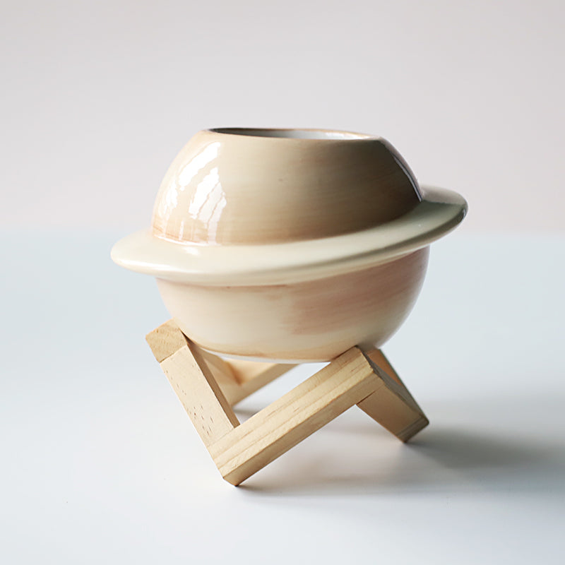 Creative Planet Shape Ceramic Flower Pot