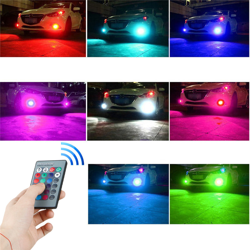 Destaque RGB com luzes de nevoeiro coloridas de controle remoto das luzes de nevoeiro
