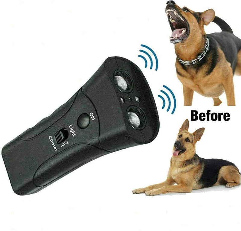 Novo repelente de cães ultrassônico para treinamento de animais de estimação, dispositivos de controle antilatidos 3 em 1, treinador para dissuasão de latidos