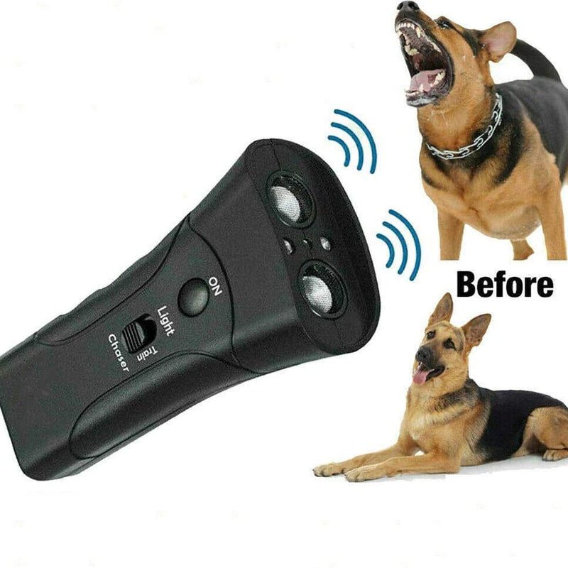Novo repelente de cães ultrassônico para treinamento de animais de estimação, dispositivos de controle antilatidos 3 em 1, treinador para dissuasão de latidos