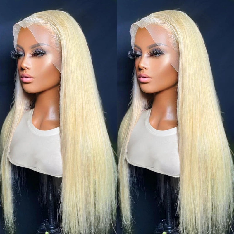 Peruca de Cabelo Liso Comprido de Cor Piano com Lace Frontal de Cabeça Inteira