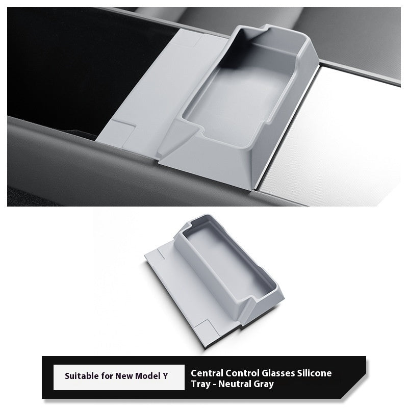 Car Silicone Central Control Glasses Tray Storage Box