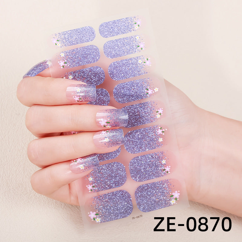 Gradient Onion Powder French Nail Applique Nail Stickers