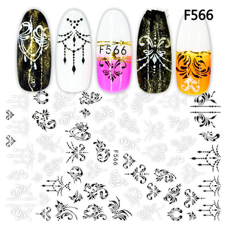 Japanische 3D 5D geprägte Nagelsticker