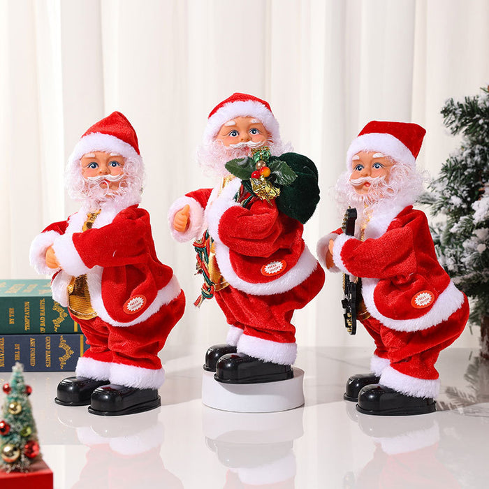 Electric Hip Shaking Play The Guitar With Music Santa Claus Christmas Gift
