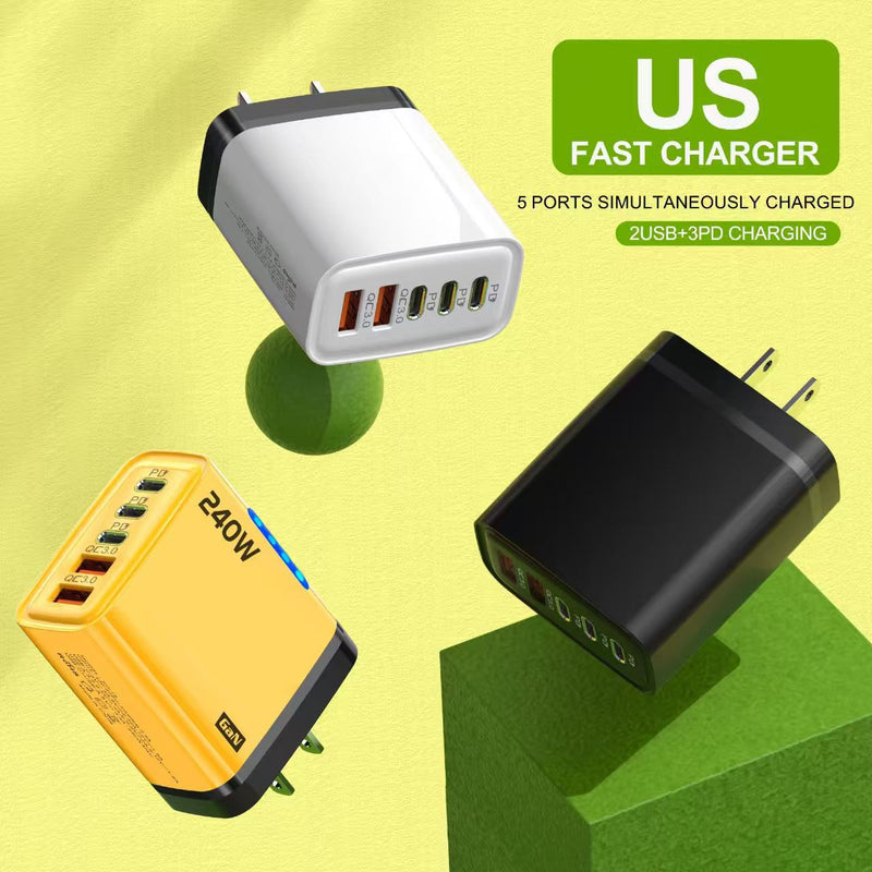 USB3PD Multi-port Charger Compatible With 240W