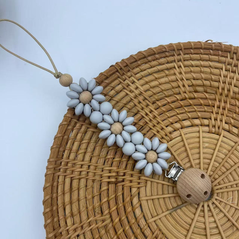 Prendedor de Chupeta em Silicone Baby Flower