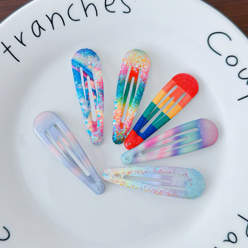 Gancho de cabelo infantil versátil com lantejoulas e design flexível