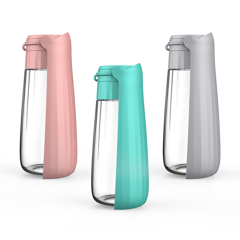 Copo de água para animais de estimação, portátil, dobrável, garrafa de água para cães, 550ml, grande capacidade, médio a grande, garrafa para beber