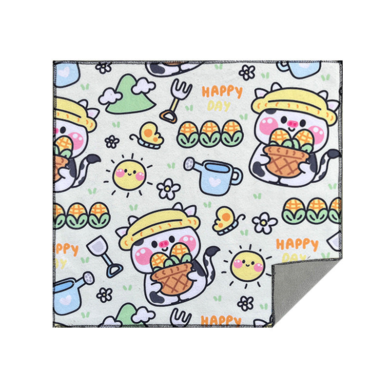 Simple Cartoon Printed Cat Cloth Cosmetic Bag