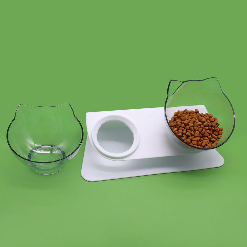 Tigela para gatinhos, suporte cervical para animais de estimação, bacia de alimentação para alimentos