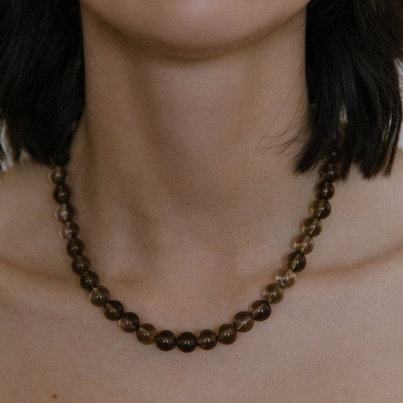 High-Grade Brown Simple Autumn And Winter Clavicle Chain Necklace