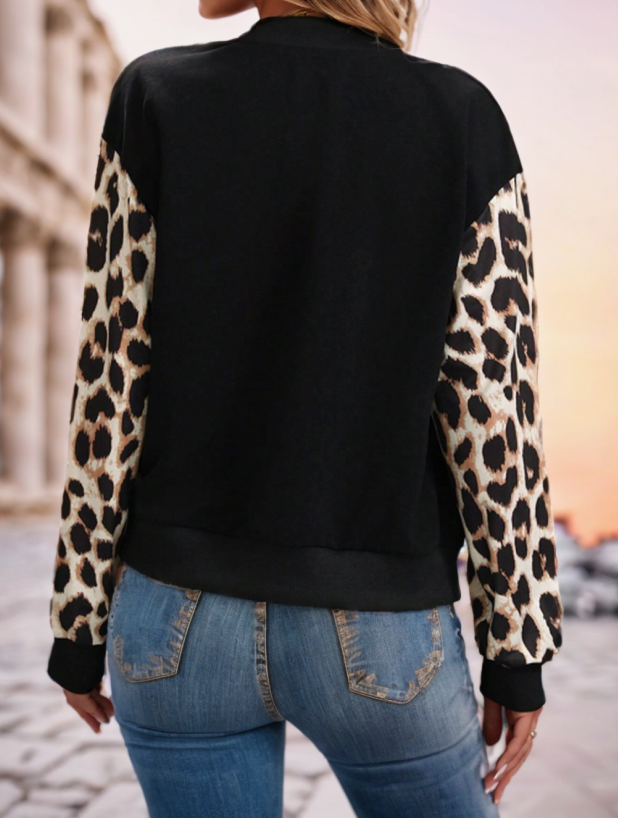 Floral Print Zip Up Jacket