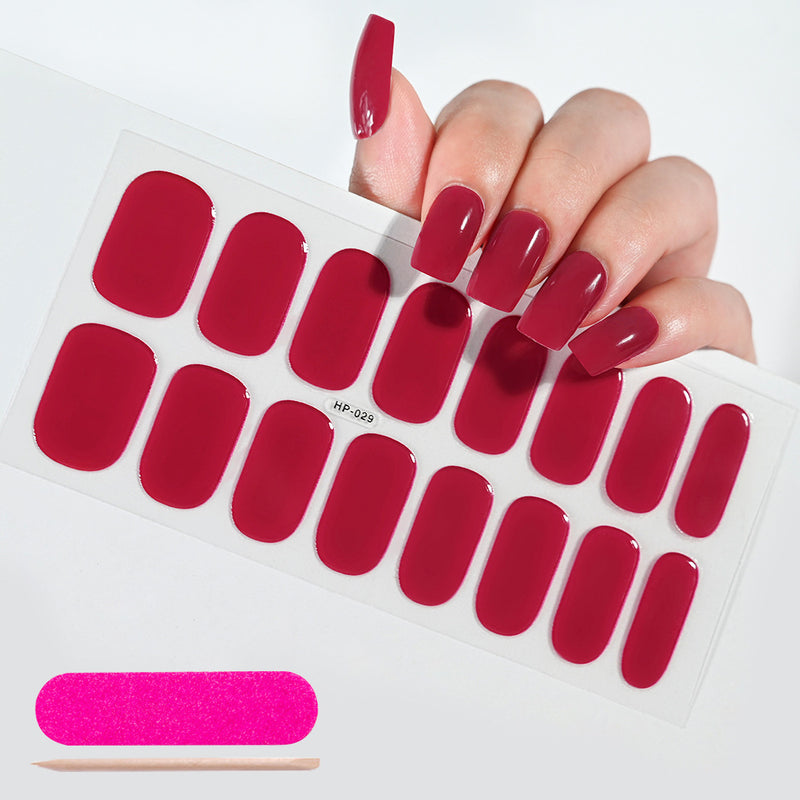Autocolantes de beleza para unhas, semi-curados, de segunda geração, impermeáveis e duradouros