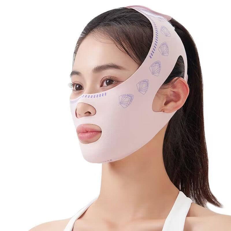 Máscara de Bandagem para Lifting Facial, Redução de Masséter e Refirmação da Pele, Disponível Dia e Noite, Ação Rápida