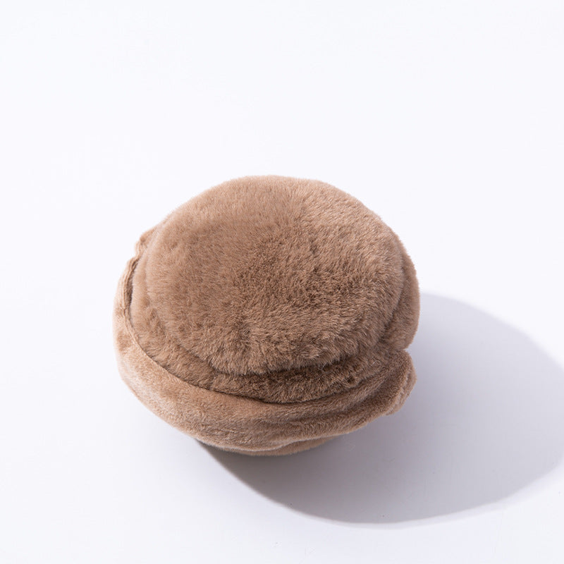 Men's And Women's Fashion Solid Color Anti-cold And Anti-freezing Plush Earmuffs