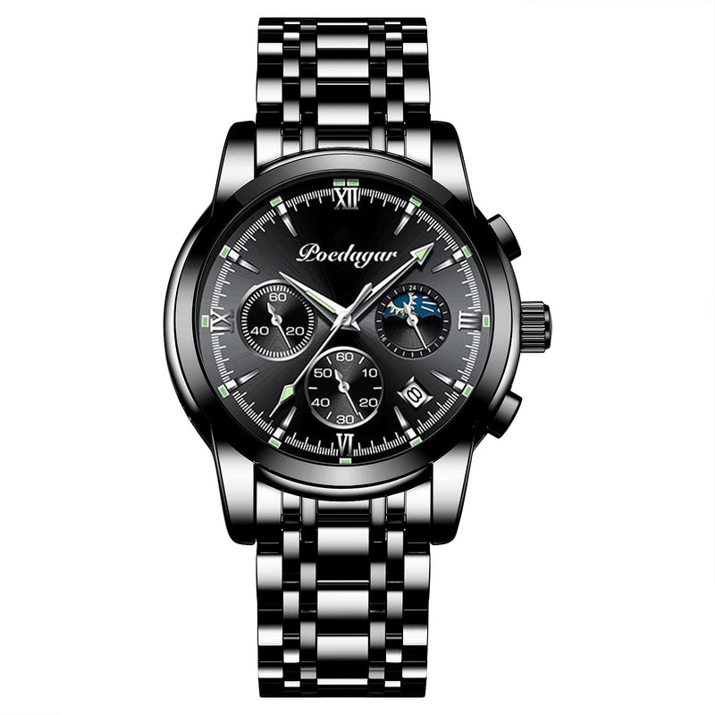 Montre multifonctionnelle pour hommes, montre-bracelet à Quartz étanche et lumineuse