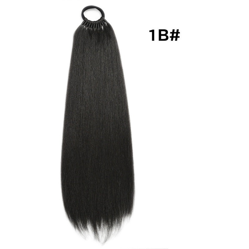 Wig Ponytail 60 Cm Long Straight Synthetic Ponytail Extension Made Of Heat-resistant Fiber