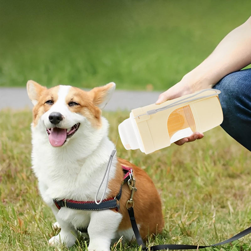Garrafa de água para cães 2 em 1, dispensador de água para animais de estimação, alimentador para beber, alimentação para cães, animais de estimação, copo portátil ao ar livre, produtos para animais de estimação