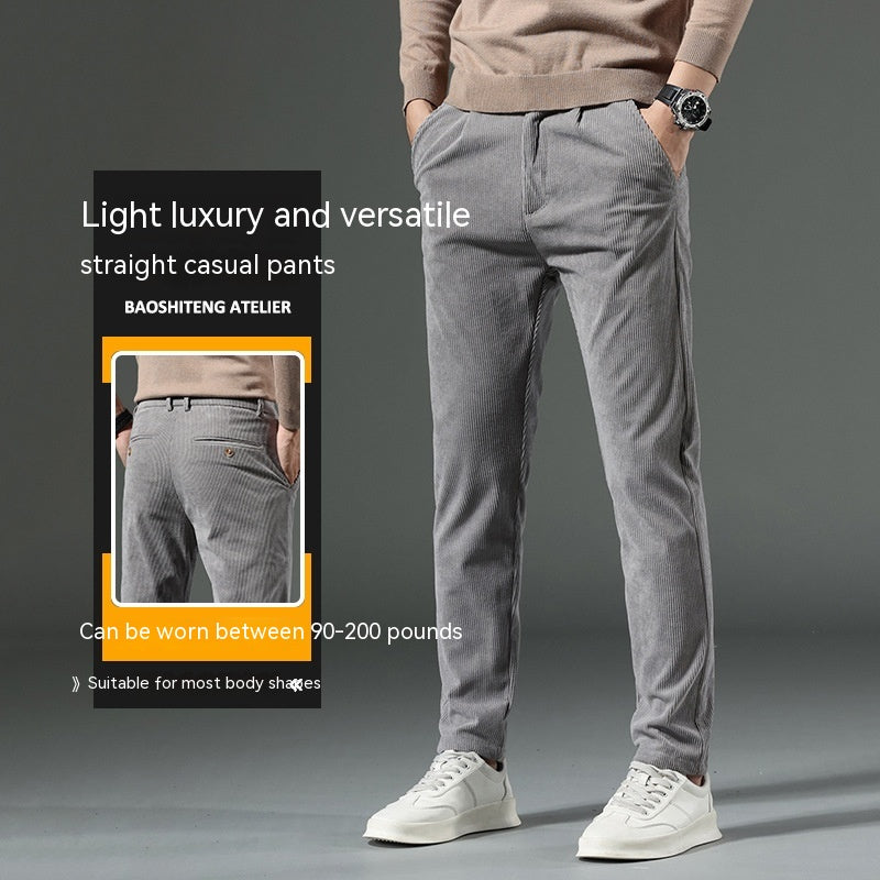 New Korean Style Fashion Elastic Casual Long Pants Men's Pants Spring And Autumn New Men's Jeans Slim Fit Skinny