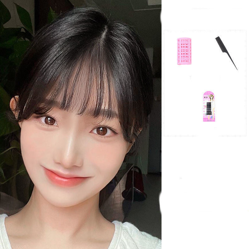 French 3d Air Bangs Wig Female Character Natural And Realistic Invisible Real Hair Piece