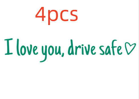 Safe Driving Waterproof Vinyl Bumper Stickers Car Universal Rearview Mirror Decorative Sticker