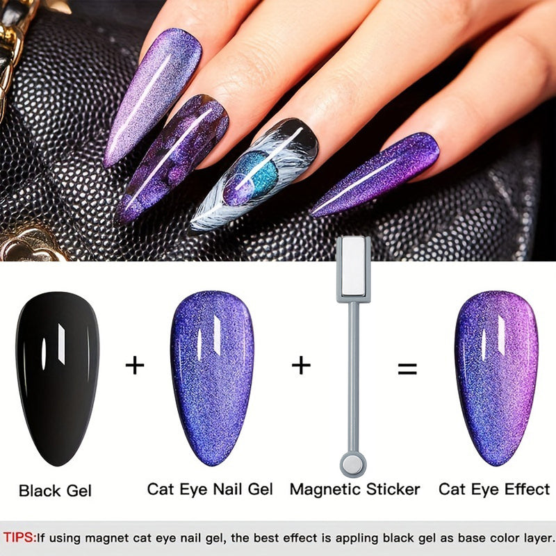 Conjunto de Verniz Gel Magic Color Dynamic Diamond In The Debris Cat Eye Series