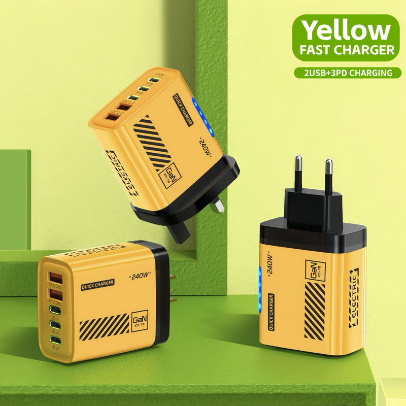 USB3PD Multi-port Charger Compatible With 240W