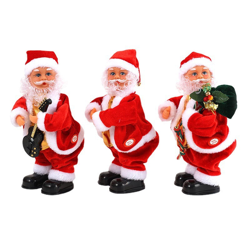 Electric Hip Shaking Play The Guitar With Music Santa Claus Christmas Gift