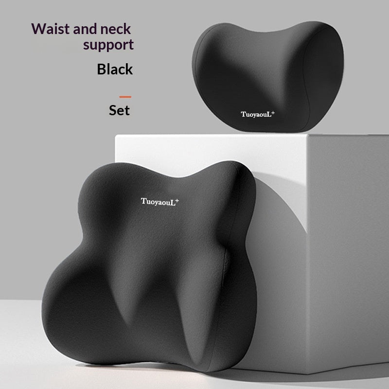 Car Headrest And Lumbar Support Set In Assorted Colors