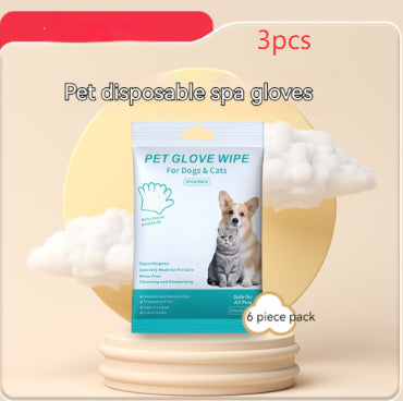 Pet Disposable Gloves Cat Dog Cleaning Dry Cleaning Gloves Pet Products