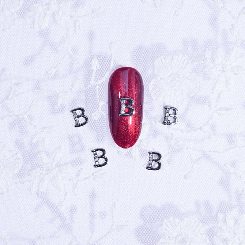 26 Letter Alloy Nail Ornament Nail Crystal