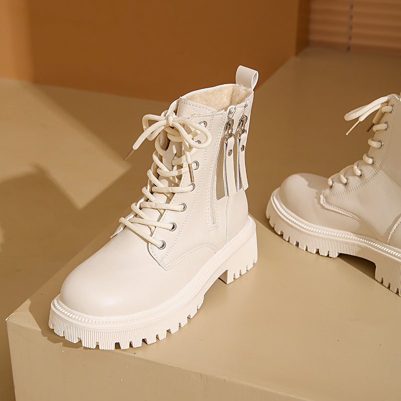Botas Martin femininas plus size estilo britânico