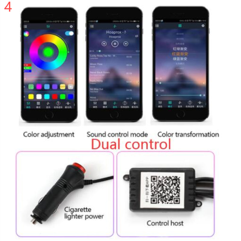 Car Fiber Optic Ambient Light Modified Car Interior Cool Light APP Rhythm Light