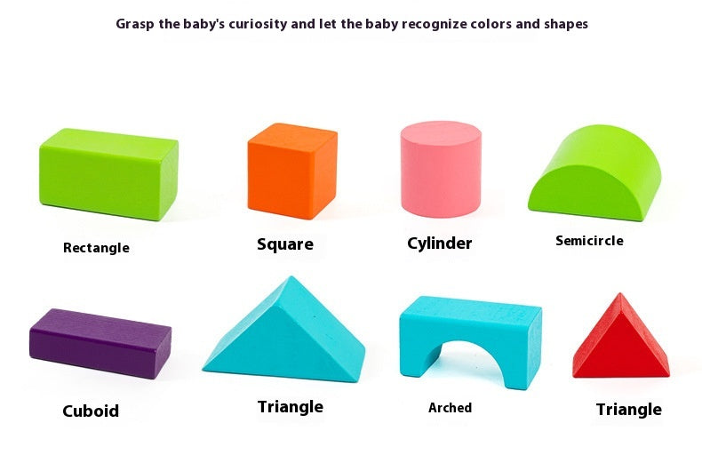 100 Colored Large Particle Building Blocks Children's Wooden Toys