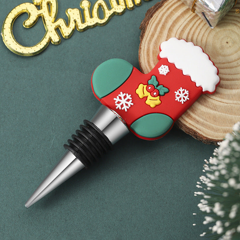 Rolha para garrafas de vinho com motivo de árvore de Natal para festas