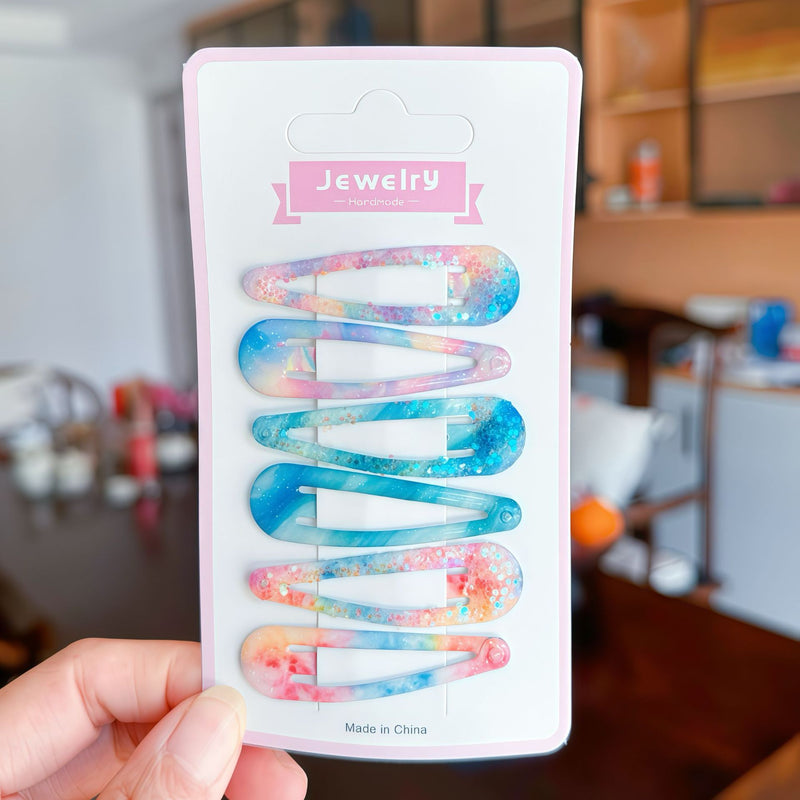Gancho de cabelo infantil versátil com lantejoulas e design flexível