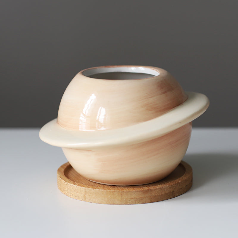 Creative Planet Shape Ceramic Flower Pot