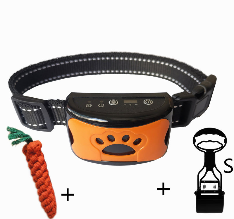 Hundetraining Halsband Wasserdicht Elektrisch Haustier Fernbedienung Wiederaufladbarer Hunde Trainer Bell Stopp Gerät Mit Schock Vibration Ton
